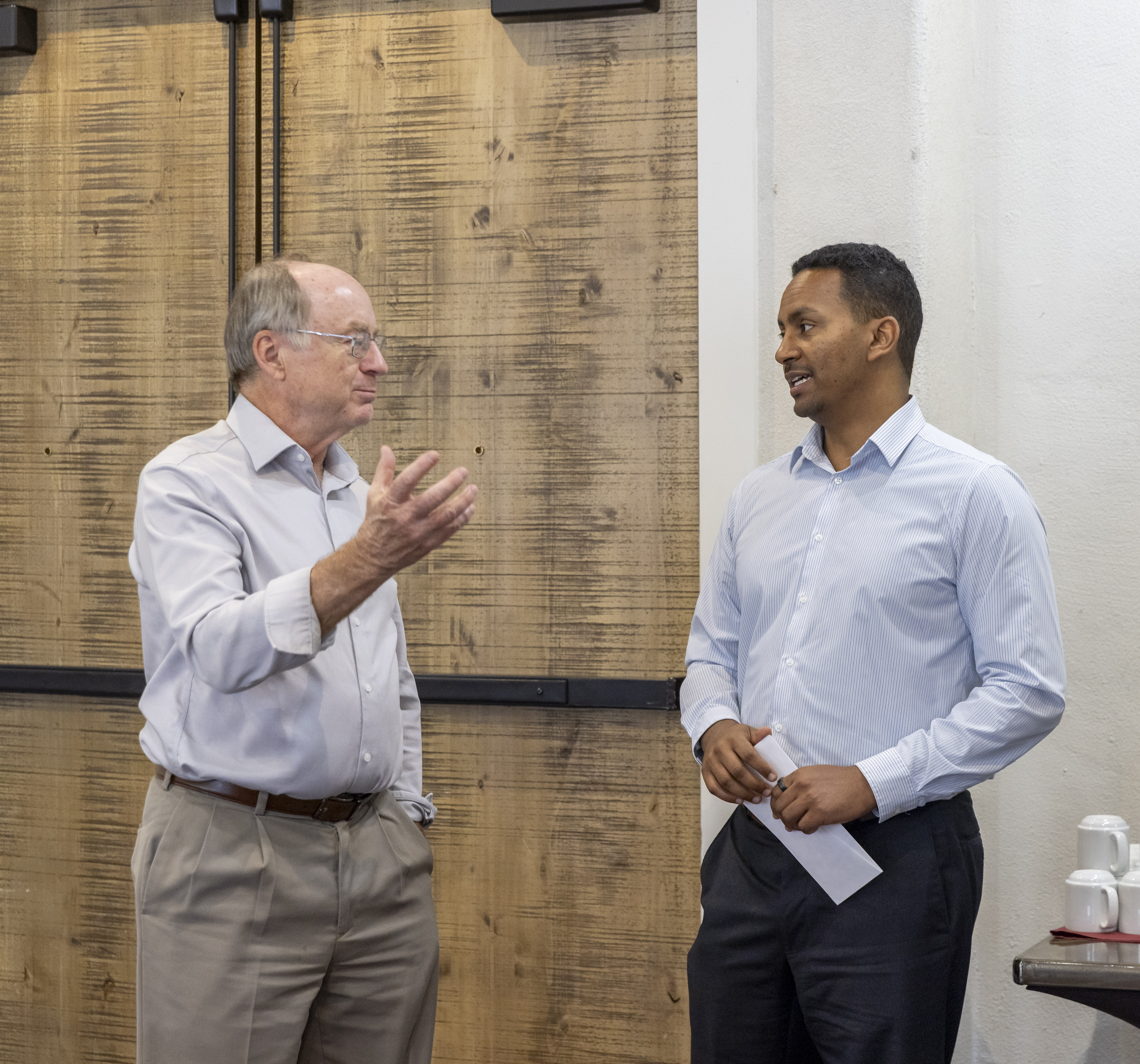 Keith Maskus and Aman Gebru during a break at the 2026 IPIL National Conference